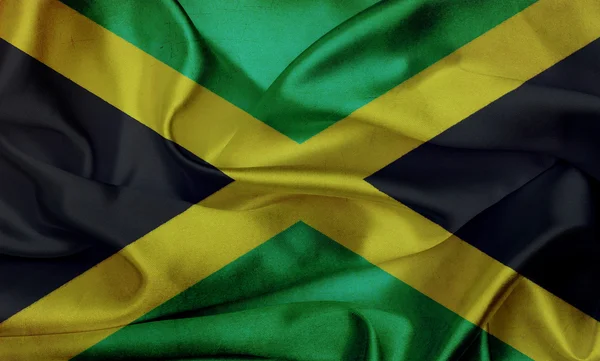 Jamaica grunge integetett zászló — Stock Fotó