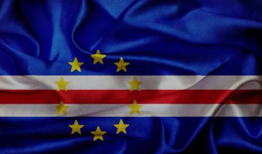 Cape verde grunge dalgalanan bayrak