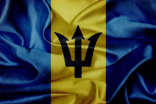 Barbados grunge sventola bandiera — Foto Stock
