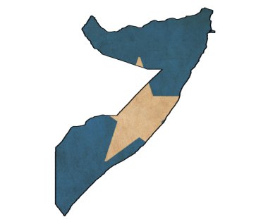 Somali Haritası üzerinde çizim, grunge ve retro bayrak serisi bayrak