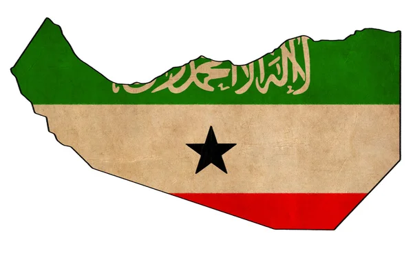 Somaliland map on  flag drawing ,grunge and retro flag series — Stok fotoğraf