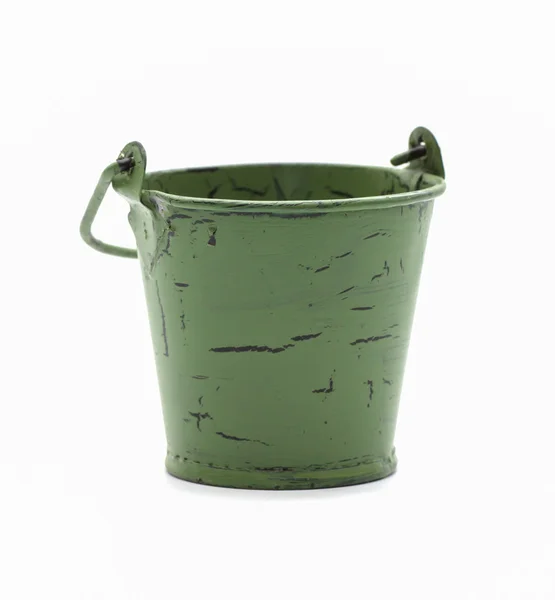 Empty bucket isolated on white — Stock Photo, Image
