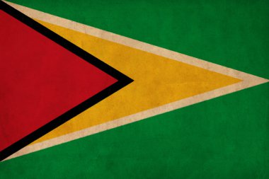 guyana bayrak çizim, grunge ve retro bayrak serisi