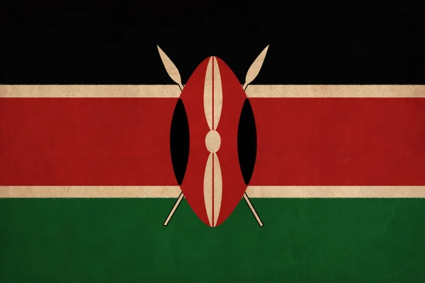 Série drapeau Kenya dessin, grunge et rétro — Photo