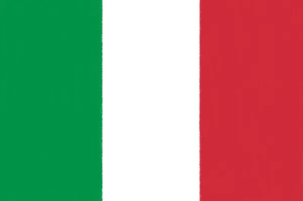 Italy flag drawing by pastel on charcoal paper — Stock Photo, Image