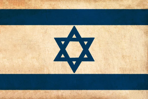 Israël vlag tekening, grunge en retro vlag serie — Stockfoto