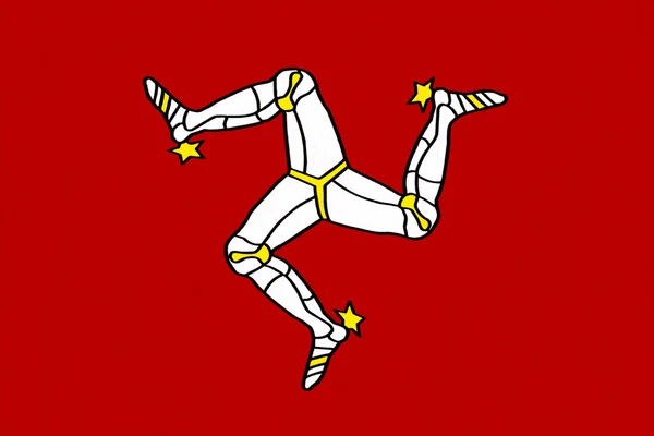 Dibujo de la bandera de la Isla de Man en pastel sobre papel carbón —  Fotos de Stock