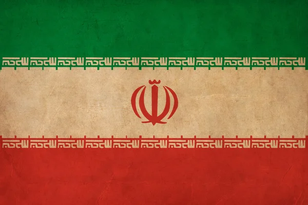 Iran flagga teckning, grunge och retro flagga serien — Stockfoto