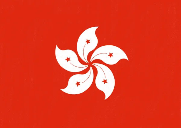 Dessin du drapeau de Hong Kong par pastel sur papier charbon — Photo