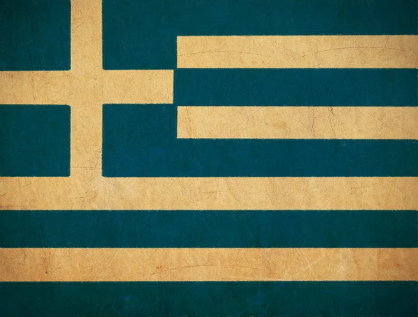 Greece flag drawing ,grunge and retro flag series — Stock Photo, Image