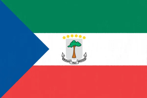 Bandera de Guinea Ecuatorial dibujo por pastel sobre papel carbón — Foto de Stock