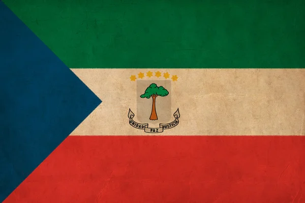 Guinea Ecuatorial dibujo de la bandera, grunge y serie bandera retro — Foto de Stock