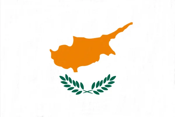 Cyprus flag drawing by pastel on charcoal paper — Stock Photo, Image