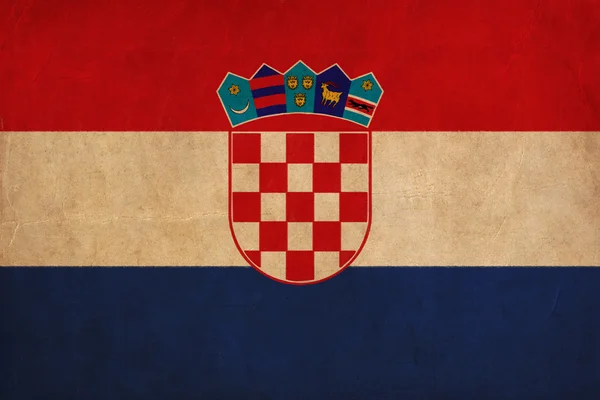 Dessin du drapeau de la Croatie, série grunge et rétro — Photo