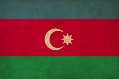 Azerbaycan bayrağı çizim, grunge ve retro bayrak serisi