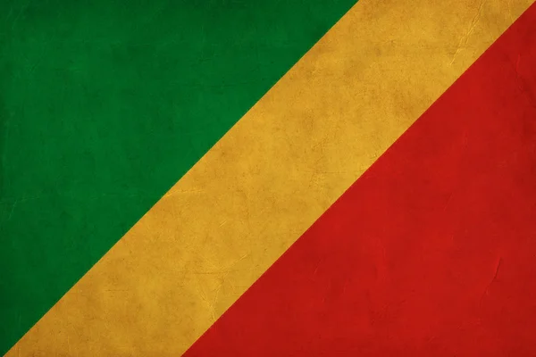 Dessin du drapeau de la République du Congo, série Grunge et rétro — Photo