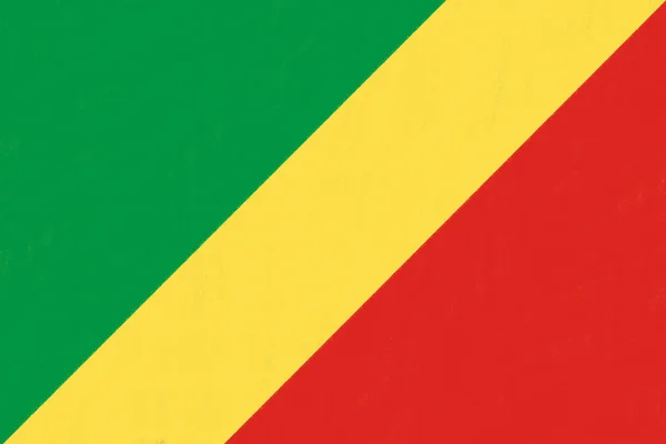 Kongo Cumhuriyeti, kömür kağıdına pastel çizerek bayrak çekti. — Stok fotoğraf