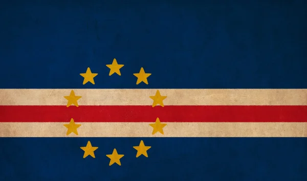 Capo Verde bandiera disegno, grunge e serie bandiera retrò — Foto Stock