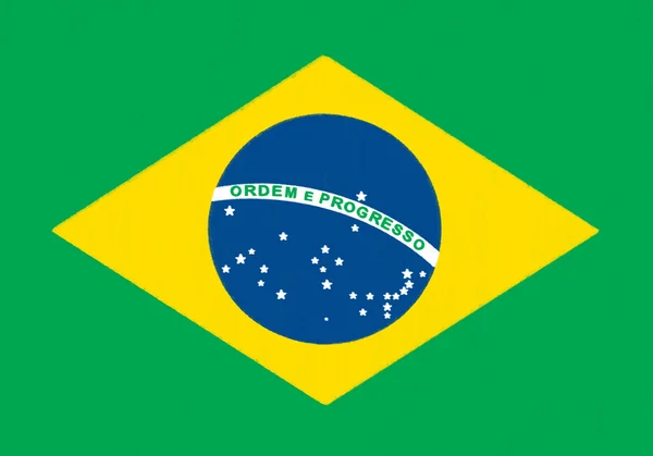 Bandeira do Brasil desenho por pastel sobre papel a carvão — Fotografia de Stock