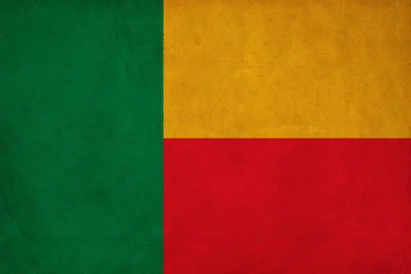 Benin vlajka kresba, grunge a série retro vlajky — Stock fotografie
