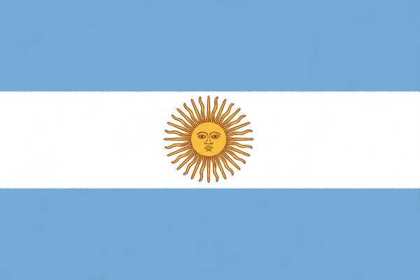 Dibujo de bandera argentina en pastel sobre papel carbón — Foto de Stock