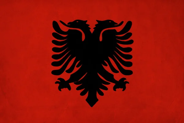 Albania dibujo de la bandera, grunge y bandera retro serie — Foto de Stock