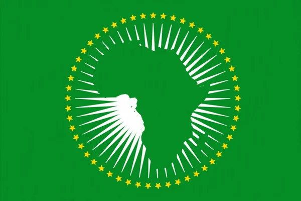 非洲联盟旗帜粉彩炭纸上绘制 — 图库照片