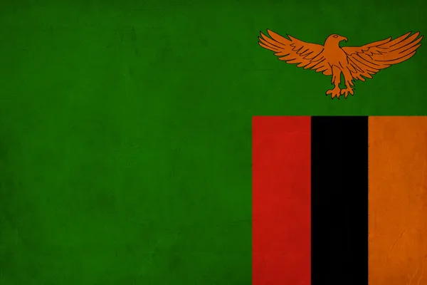 Zambia flagga teckning, grunge och retro flagga serien — Stockfoto