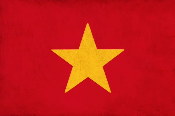 Vietnam flagga teckning, grunge och retro flagga serien — Stockfoto