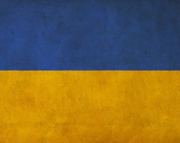 Ukraina flagga teckning, grunge och retro flagga serien — Stockfoto