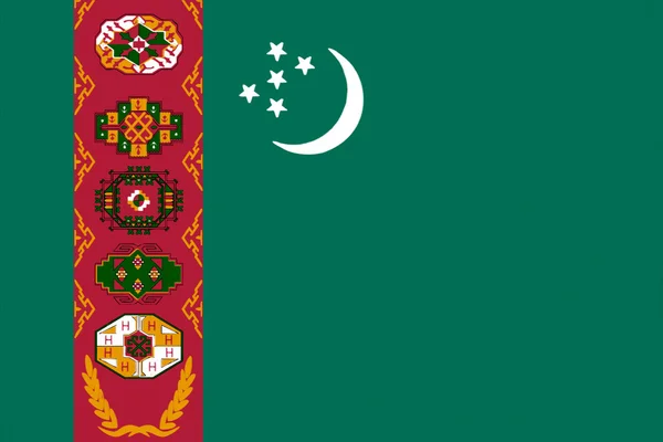 Bandiera Turkmenistan disegnata a pastello su carta carbone — Foto Stock