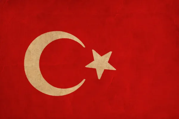 Turkey flag drawing ,grunge and retro flag series — Stock Photo, Image