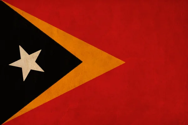 Timor leste flag drawing, grunge und retro flag series — Stockfoto