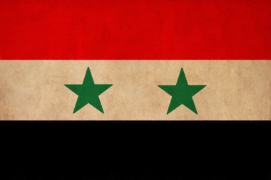 Suriye bayrağı çizim, grunge ve retro bayrak serisi