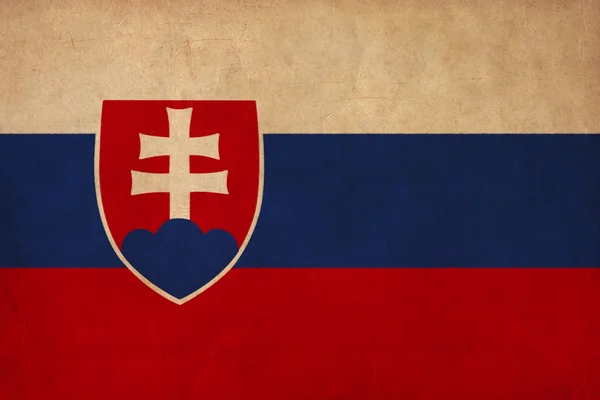 Slovakien flagga teckning, grunge och retro flagga serien — Stockfoto