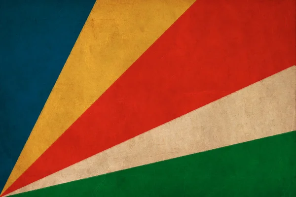 Dibujo de la bandera de Seychelles, serie grunge y bandera retro —  Fotos de Stock