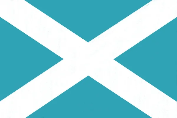 Bandiera scozzese disegnata a pastello su carta carbone — Foto Stock