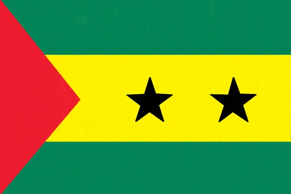 Sao Tome and Principe flag drawing by pastel on charcoal paper — Stock Photo, Image