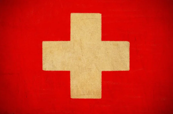 Switzerland flag drawing ,grunge and retro flag series — Stock Photo, Image