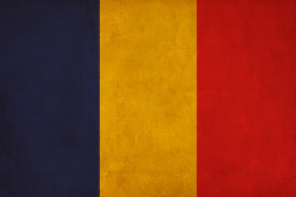 Romania flag drawing ,grunge and retro flag series — Stock Photo, Image