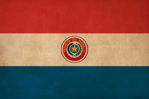 Dessin du drapeau du Paraguay, série Grunge et drapeau rétro — Photo