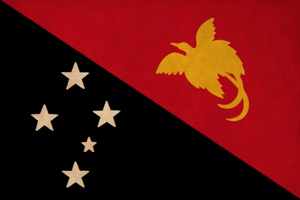 Papua new guinea flag drawing, grunge und retro flag series — Stockfoto