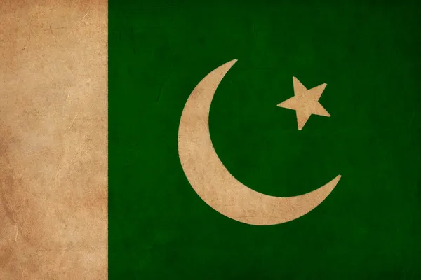 巴基斯坦国旗绘画、 垃圾和复古国旗系列 — 图库照片