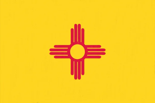 New Mexico flag drawing by pastel on charcoal paper — Stock Photo, Image
