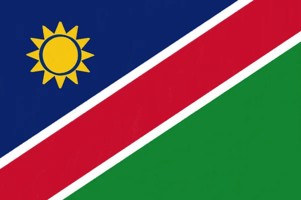 Dessin du drapeau namibien par pastel sur papier charbon — Photo
