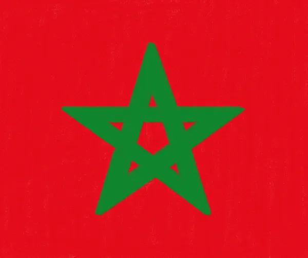 Morocco flag drawing by pastel on charcoal paper — Stock Photo, Image