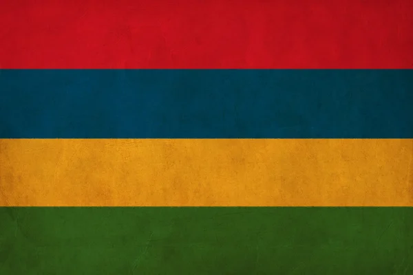 Mauritius flag drawing, grunge und retro flag series — Stockfoto