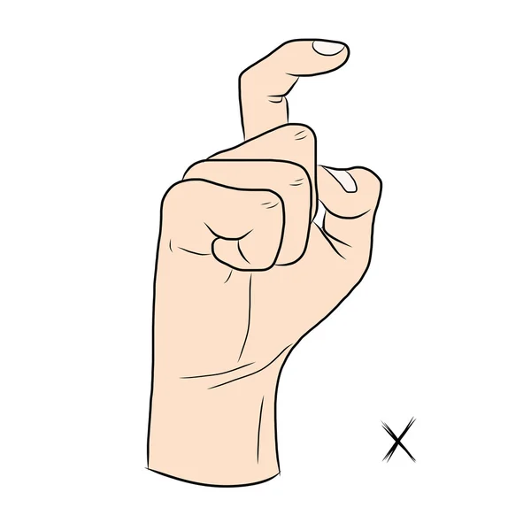 Icono del gesto de la mano sobre fondo blanco — Vector de ...