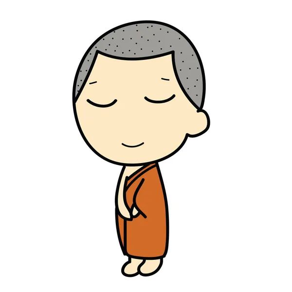 Ładny Buddyjski mnich — Wektor stockowy