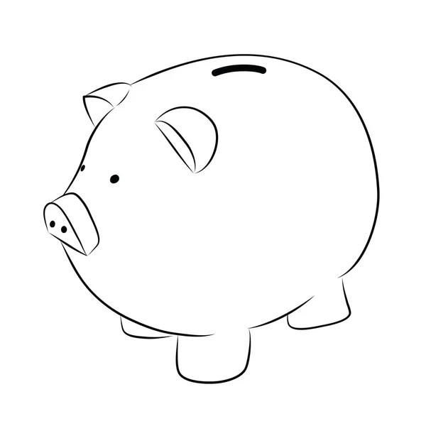 Banco porquinho — Vetor de Stock